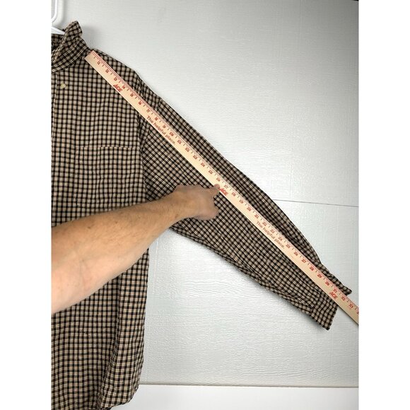 ABERCROMBIE & FITCH Mens Plaid Striped Cotton Long Sleeve Dress Shirt size L - Picture 8 of 16